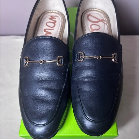 Sam Edelman Black Leather Loraine Loafers - Picture 3 of 9